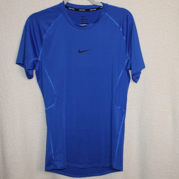 PreLoved Mens Blue Nike Pro Dri-Fit *Tight Fit* Top In Sz(M) - Picture 1 of 7